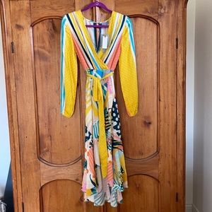 Summer dress with lots of color.